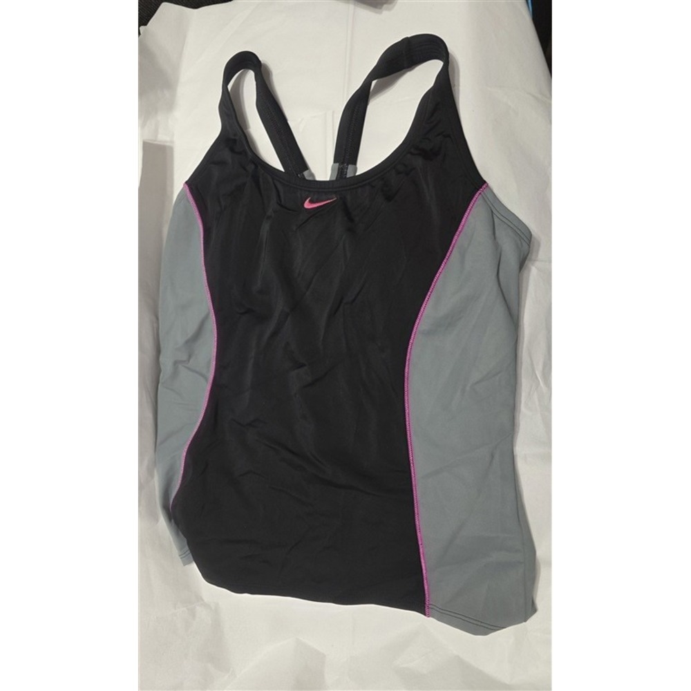 NWOT Nike M Color Surge Powerback Scoop Athletic Tankini Swim Top 132458